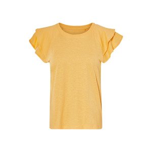 esmara® Dámské triko, čistá bavlna (žlutá, XS (32-34))