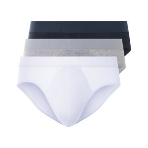 Livergy® Pánské slipy, 3 kusy (černá/šedá/bílá, 7/Xl)