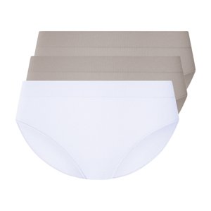 esmara® Dámské bezešvé kalhotky, 3 kusy (šedá/bílá, M (40/42))