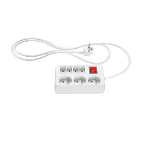 Tronic® Zásuvková lišta (7 zásuvek, bílá)