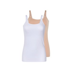 esmara® Dámský top na kojení s BIO bavlnou, 2 kusy (růžová/bílá, Xl(48/50))