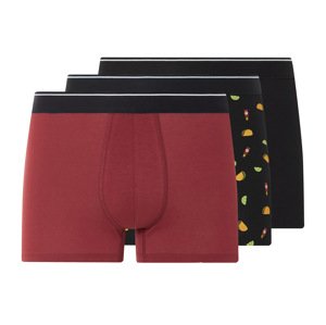 Livergy® Pánské boxerky Xxl, 3 kusy (černá/červená, 6/L)