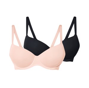 esmara® Dámská podprsenka, 2 kusy (černá/béžová, 95D)
