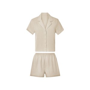 esmara® Dámské mušelínové pyžamo (béžová, Xs(32/34))
