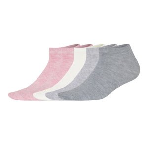 esmara® Dámské nízké ponožky s BIO bavlnou, 5 párů (růžová/bílá/šedá, 39/42)