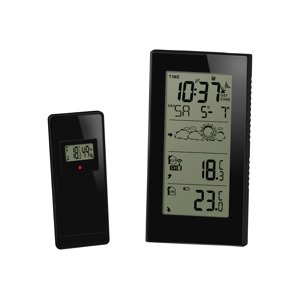 Auriol® Bezdrátová meteostanice s venkovním senzorem (černá)