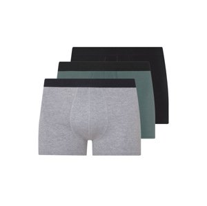 Livergy® Pánské boxerky Xxl, 3 kusy (černá/šedá/zelená, 8/Xxl)