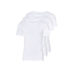 Livergy® Pánské spodní triko, 3 kusy (kulatý výstřih, bílá, 7/Xl)