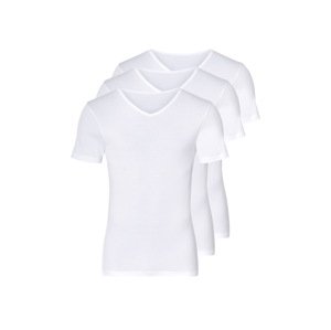 Livergy® Pánské spodní triko, 3 kusy ("V" výstřih, bílá, 7/Xl)