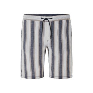 Livergy® Pánské mušelínové kraťasy (navy modrá / bílá / béžová, L (52/54))