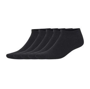 Livergy® Pánské nízké ponožky s BIO bavlnou, 5 párů (černá, 43/46)
