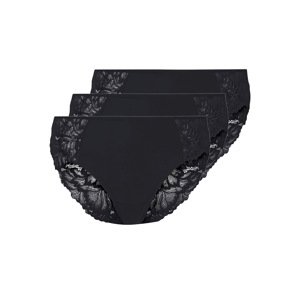 esmara® Dámské kalhotky s krajkou, 3 kusy (černá, M (40/42))