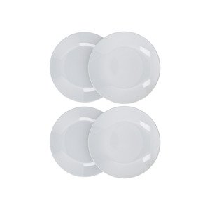 Silvercrest® Sada talířů / misek, 4dílná (talíř, bílá)