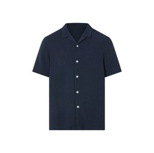 Livergy® Pánská mušelínová košile (navy modrá, M (39/40))