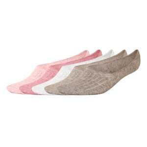 esmara® Dámské nízké ponožky s BIO bavlnou, 5 párů (růžová/bílá/béžová, 39/42)