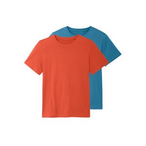 esmara® Chlapecké triko, 2 kusy (modrá/oranžová, 146/152)
