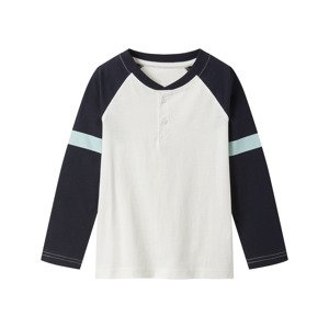 lupilu® Chlapecké triko s dlouhými rukávy (bílá / navy modrá, 98/104)
