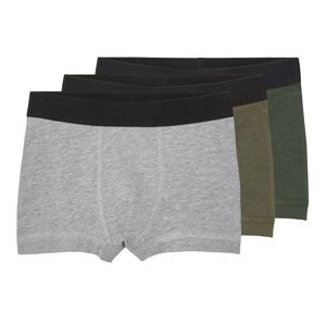 lupilu® Chlapecké boxerky s BIO bavlnou, 3 kusy (khaki/zelená/šedá, 98/104)