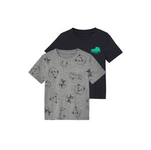 lupilu® Chlapecké triko, 2 kusy (navy modrá / šedá, 110/116)