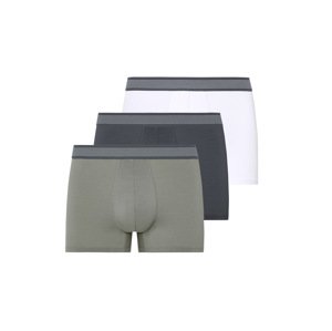 esmara Men Pánské boxerky, 3 kusy (šedá/zelená/bílá, 8/Xxl)