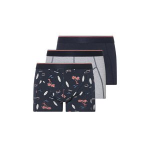Livergy® Pánské boxerky, 3 kusy (navy modrá / šedá, 5/M)