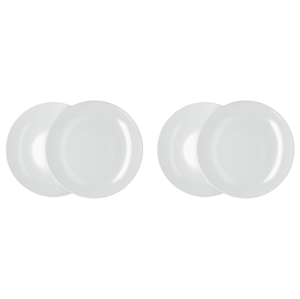 Silvercrest® Sada jídelních / polévkových talířů, 4dílná (jídelní talíř/bílý)