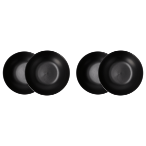 Silvercrest® Sada jídelních / polévkových talířů, 4dílná (polévkový talíř/černá)