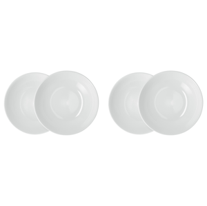 Silvercrest® Sada jídelních / polévkových talířů, 4dílná (polévkový talíř/bílý)