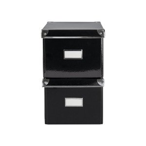 crelando® Úložný box / Sada úložných boxů, 2 kusy (DVDx2, černá)