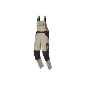 Parkside® Pánské pracovní kalhoty s laclem (béžová, 50)