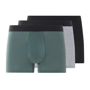 Livergy® Pánské boxerky, 3 kusy (černá/šedá/zelená, 5/M)