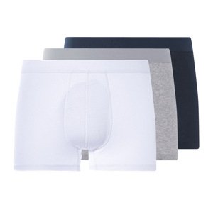 Livergy® Pánské boxerky, 3 kusy (navy modrá / šedá / bílá, 4/S)