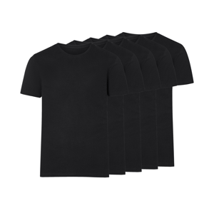 esmara Men Pánské triko, 5 kusů (černá, XL (56/58))