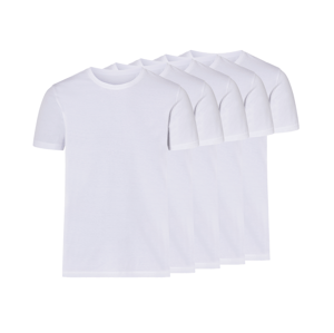 esmara Men Pánské triko, 5 kusů (bílá, XXL (60/62))