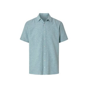 esmara® Pánská lněná košile (tyrkysová, XL (43/44))
