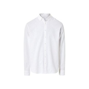 esmara® Pánská lněná košile (bílá, XL (43/44))