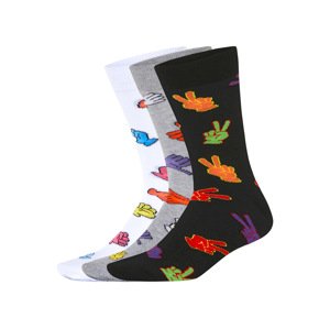 Livergy® Pánské ponožky, 3 páry (černá/šedá/bílá, 39/42)