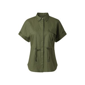 esmara® Dámská lněná blůza (zelená, 42)