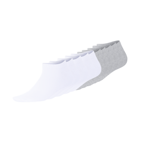 esmara® Dámské nízké ponožky s BIO bavlnou, 10 párů (bílá/šedá, 35-38)