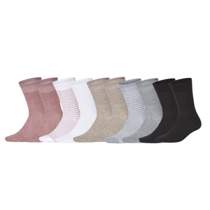 esmara® Dámské / Pánské ponožky s BIO bavlnou, 10 párů (růžová/bílá/béžová/šedá/černá, 35/38)