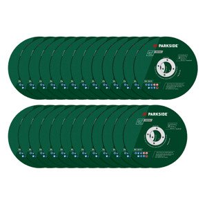 Parkside® Sada řezných kotoučů, 25dílná / Rychloupínací matice pro úhlovou brusku (sada řezných kotoučů 25 ks)