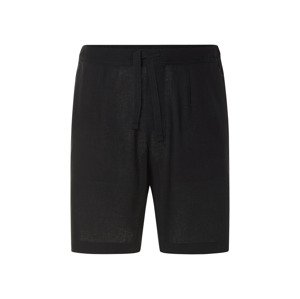 esmara® Pánské lněné kraťasy (černá, L (52/54))