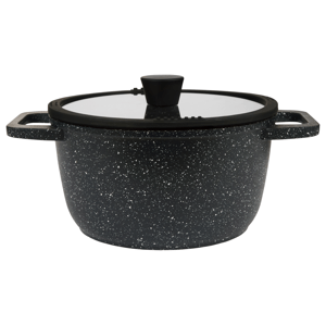 Silvercrest® Hrnec z hliníkové litiny, Ø 24 cm (žulový vzhled/černá)