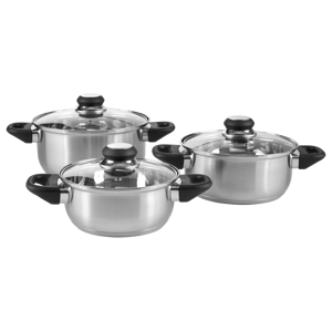 Silvercrest® Sada hrnců z nerezové oceli, 6dílná