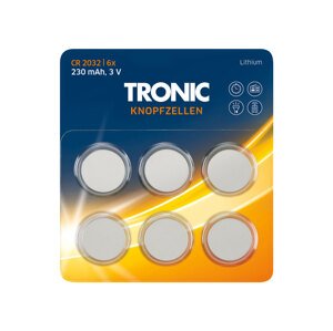 Tronic® Knoflíková baterie (lithiové baterie Cr2032)