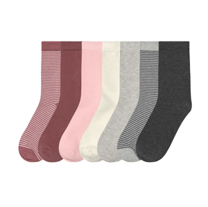esmara® Dívčí ponožky, 7 párů (růžová/bílá/šedá, 31-34)