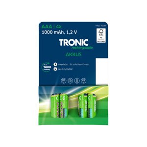 Tronic® Nabíjecí baterie Ni-MH Ready 2 Use, 4 kusy (aku Aaa)