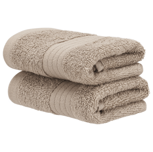 Livarno home Froté ručník pro hosty, 30 x 50 cm, 500 g/m², 2 kusy (béžová)