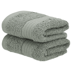 Livarno home Froté ručník pro hosty, 30 x 50 cm, 500 g/m², 2 kusy (zelená)