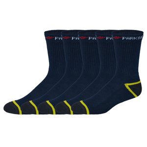 Parkside® Pánské pracovní ponožky, 5 párů (navy modrá / žlutá, 39-42)